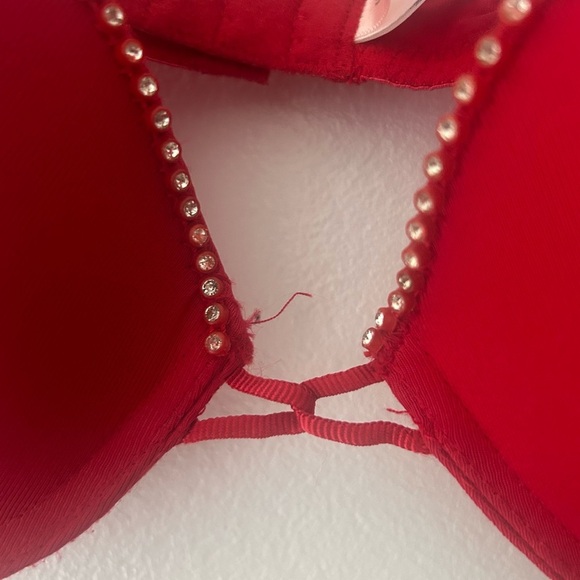 Sentiments Red  Rhinestone Bra - Picture 3 of 7